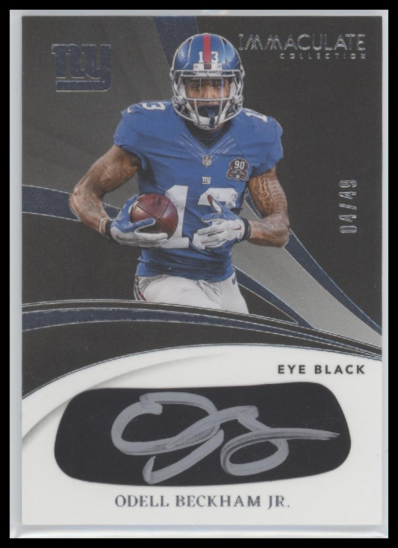 2024 Panini Immaculate Collection Odell Beckham Jr. #IEB-OBJ Auto Eye Black #/49