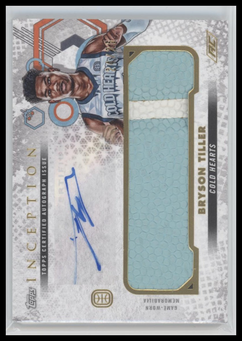 2022-23 Topps Inception Auto and Game Ball Bryson Tiller #AGBRC-BT #/25