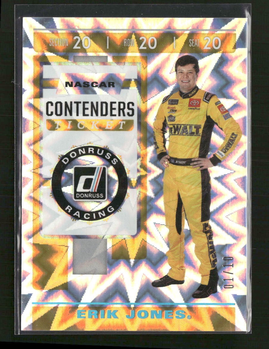 2020 Donruss Contenders Ticket Xplosion Erik Jones #/10 #C16