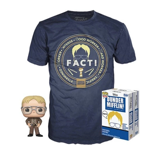 Dwight Schrute (Blonde) Pop! and Dwight Schrute Tee (XL, Sealed) 871 - Target Exclusive
