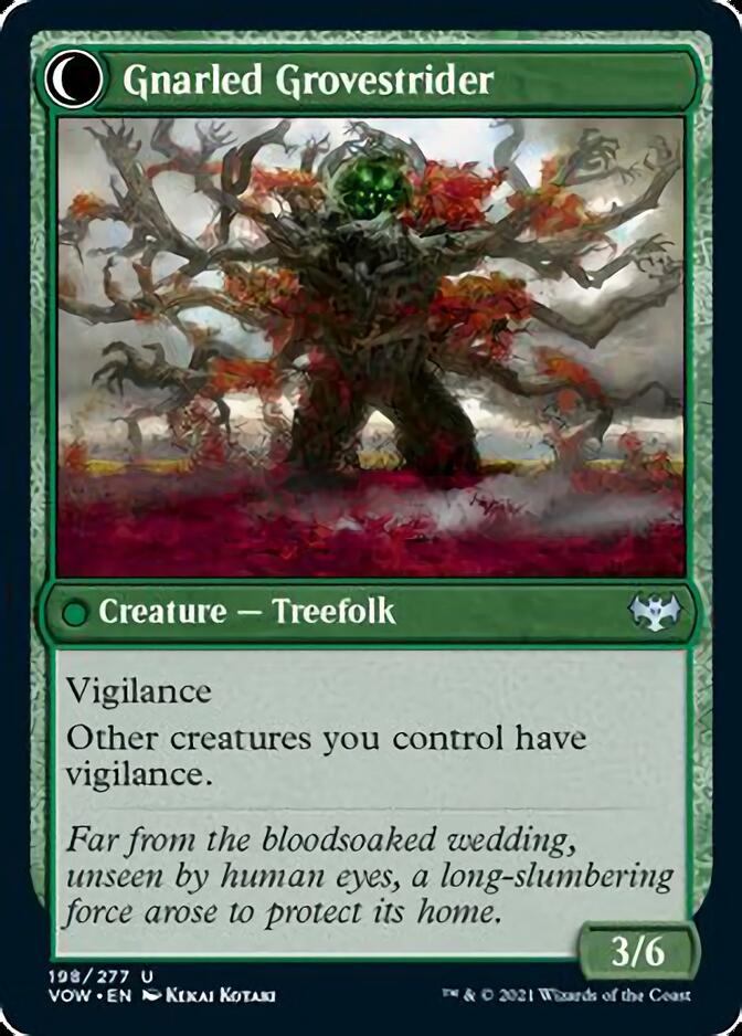 Dormant Grove // Gnarled Grovestrider (VOW-198) - Innistrad: Crimson Vow: (Double Faced Transform) Foil
