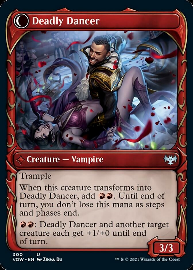 Alluring Suitor // Deadly Dancer (VOW-300) - Innistrad: Crimson Vow: (Showcase, Double Faced Transform) Foil