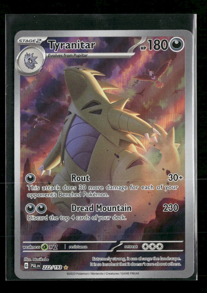 SV02: Paldea Evolved Tyranitar Holo #222/193