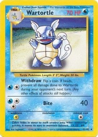 Wartortle 042/102 - Base Set