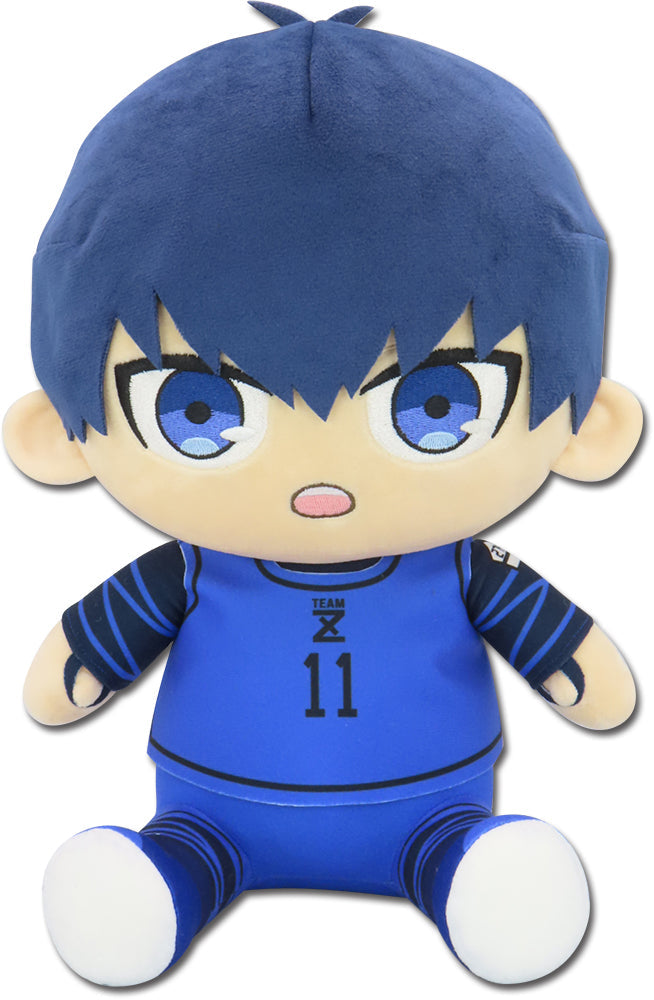Blue Lock Isagi Yoichi Team Z Uniform Sitting Pose Plush 12 inch