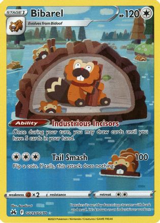 Bibarel GG25/GG70 - Crown Zenith Galarian Gallery Holofoil