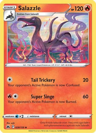 Salazzle 028/159 - Crown Zenith Reverse Holofoil