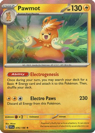 Pawmot 076/198 - SV01 Scarlet & Violet Base Set Reverse Holofoil