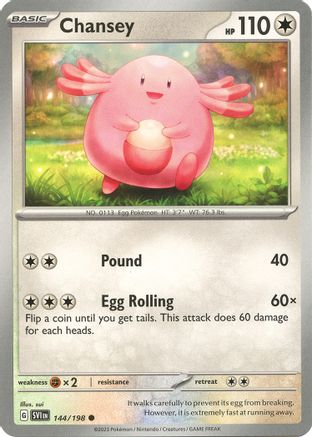Chansey 144/198 - SV01 Scarlet & Violet Base Set Reverse Holofoil
