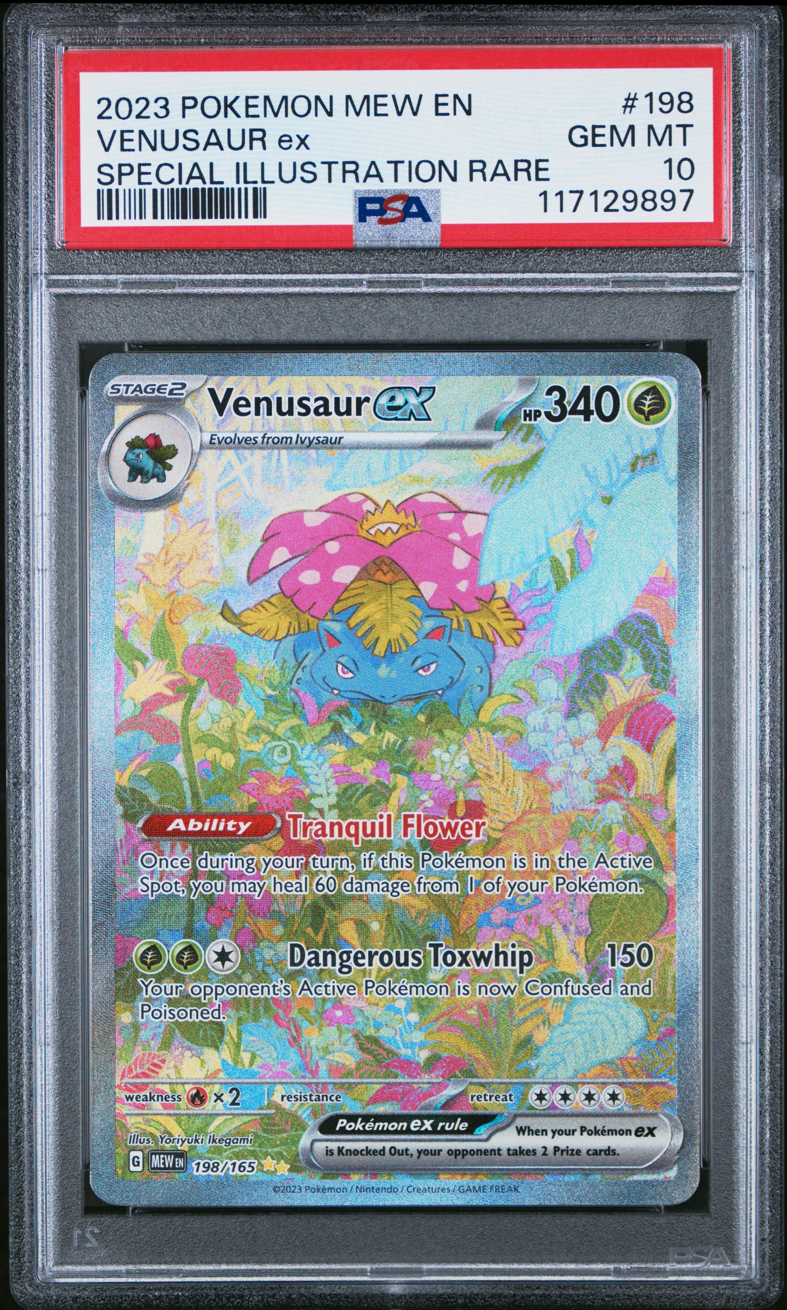 2023 Pokemon Mew En-151 Special Illustration Rare Venusaur Ex 10 PSA #198
