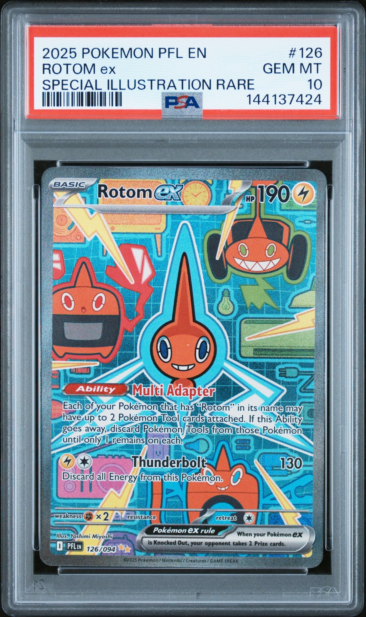 2025 Pokemon Pfl En Special Illustration Rare Rotom Ex 10 PSA #126