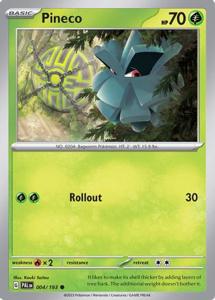 Pineco 004/193 - SV02 Paldea Evolved Reverse Holofoil