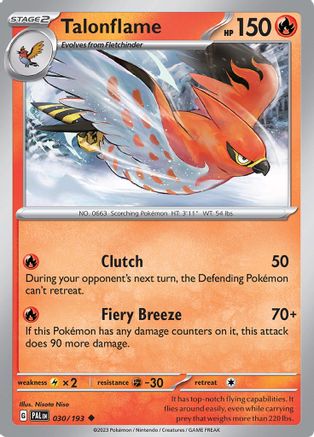 Talonflame 030/193 - SV02 Paldea Evolved Reverse Holofoil