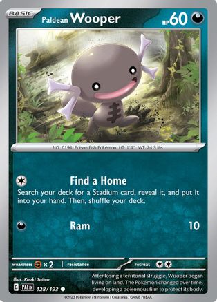 Paldean Wooper 128/193 - SV02 Paldea Evolved Reverse Holofoil