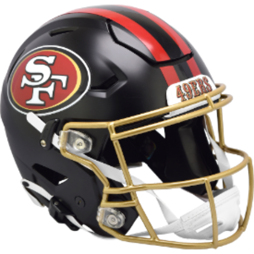 San Francisco 49ers Full Size Authentic SpeedFlex Football Helmet 2025 Rivalries - NFL.