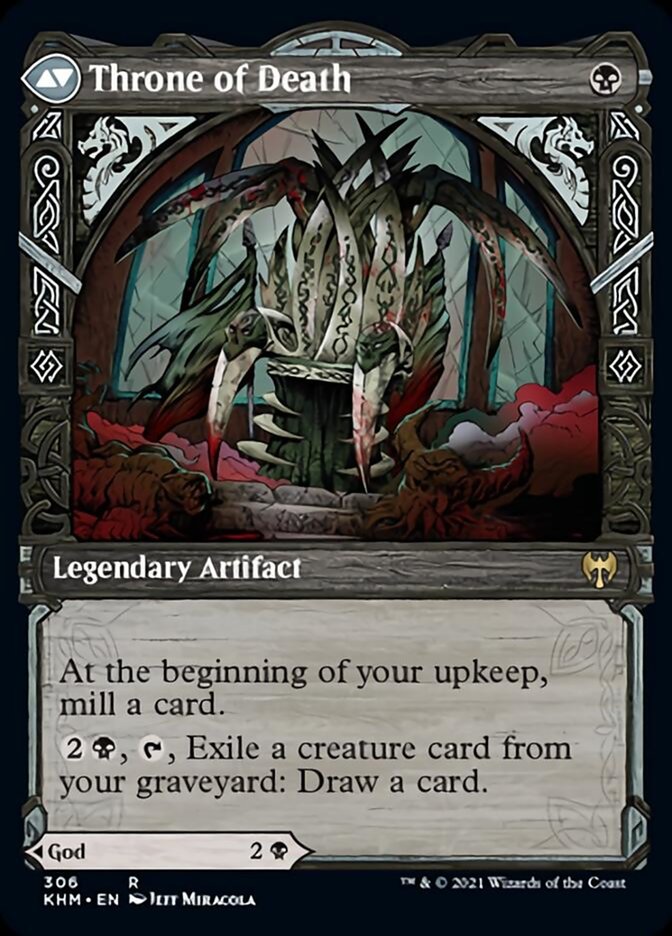 Egon, God of Death // Throne of Death (KHM-306) - Kaldheim: (Showcase) Foil