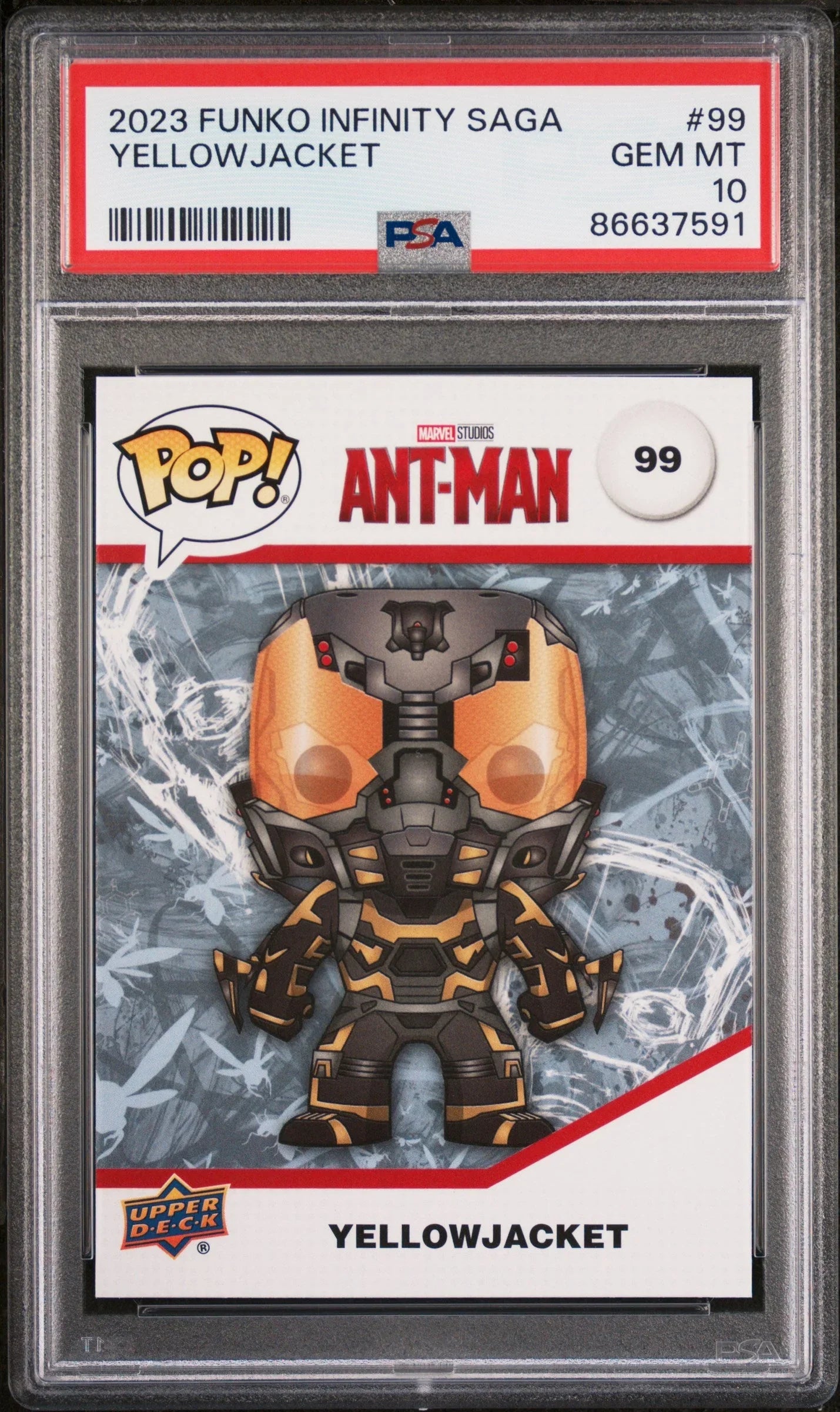 2023 UPPER DECK FUNKO POP MARVEL YELLOWJACKET #99 PSA 10