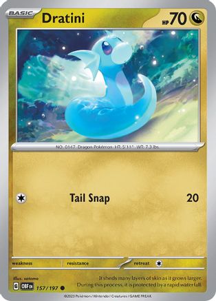 Dratini 157/197 - SV03 Obsidian Flames Reverse Holofoil