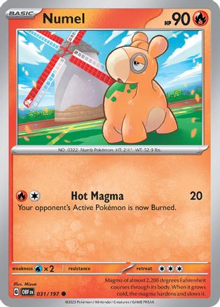 Numel 031/197 - SV03 Obsidian Flames Reverse Holofoil