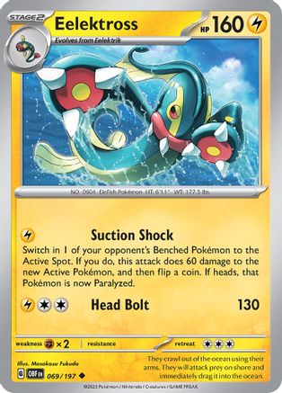 Eelektross 069/197 - SV03 Obsidian Flames Reverse Holofoil