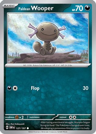 Paldean Wooper 127/197 - SV03 Obsidian Flames Reverse Holofoil