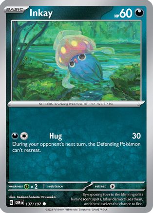 Inkay 137/197 - SV03 Obsidian Flames Reverse Holofoil
