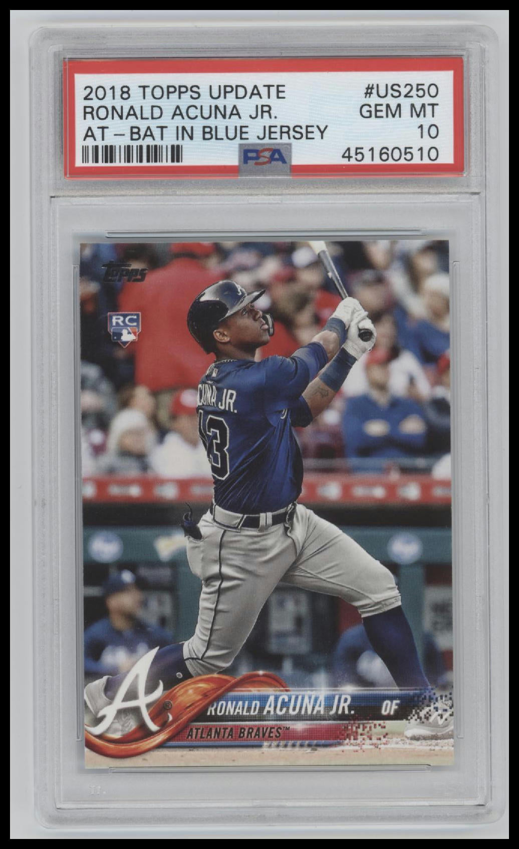 2018 Topps Update Ronald Acuna Jr. 10 PSA #US250