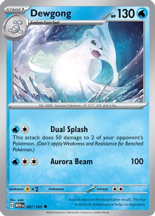 Dewgong 087/165 - SV Scarlet & Violet 151 Reverse Holofoil