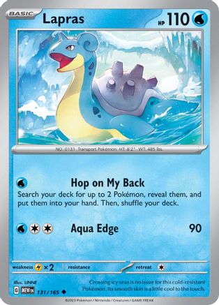 Lapras 131/165 - SV Scarlet & Violet 151 Reverse Holofoil