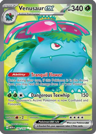 Venusaur ex 182/165 - SV Scarlet & Violet 151 Holofoil