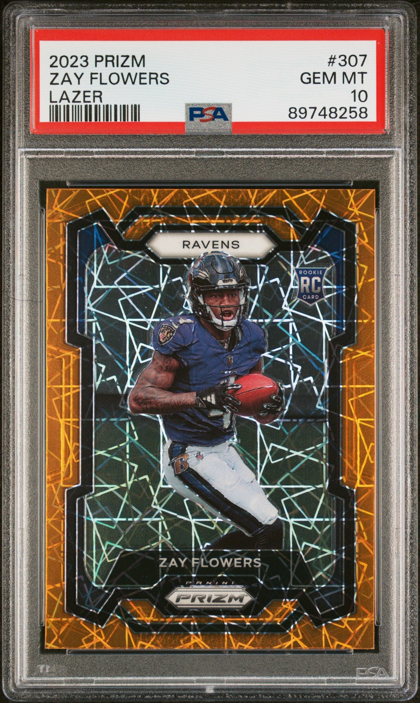 2023 Panini Prizm Lazer Prizm Zay Flowers 10 PSA #307