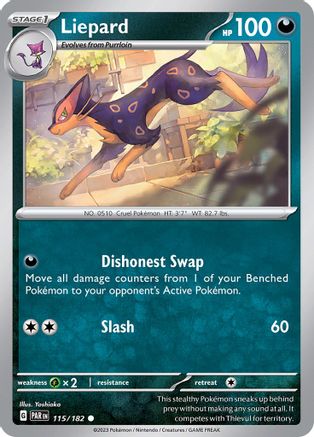 Liepard 115/182 - SV04 Paradox Rift Reverse Holofoil