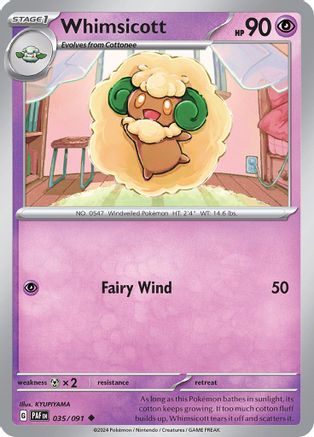 Whimsicott 035/091 - SV Paldean Fates Reverse Holofoil