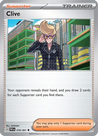 Clive 078/091 - SV Paldean Fates Reverse Holofoil