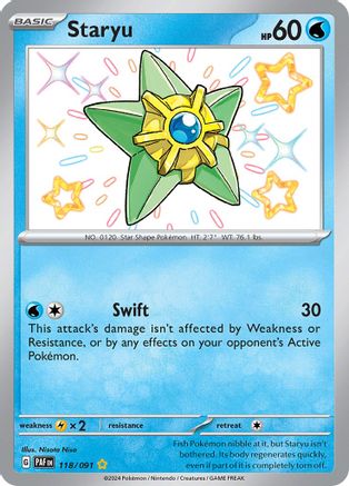 Staryu 118/091 - SV Paldean Fates Holofoil