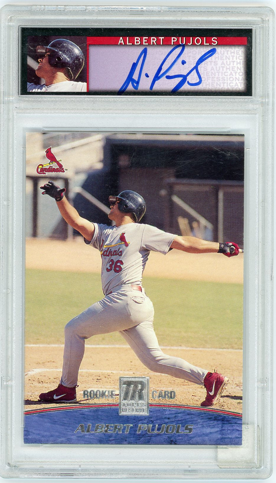 2001 Topps Reserve Albert Pujols Rookie Auto /1500 PSA 8 #103