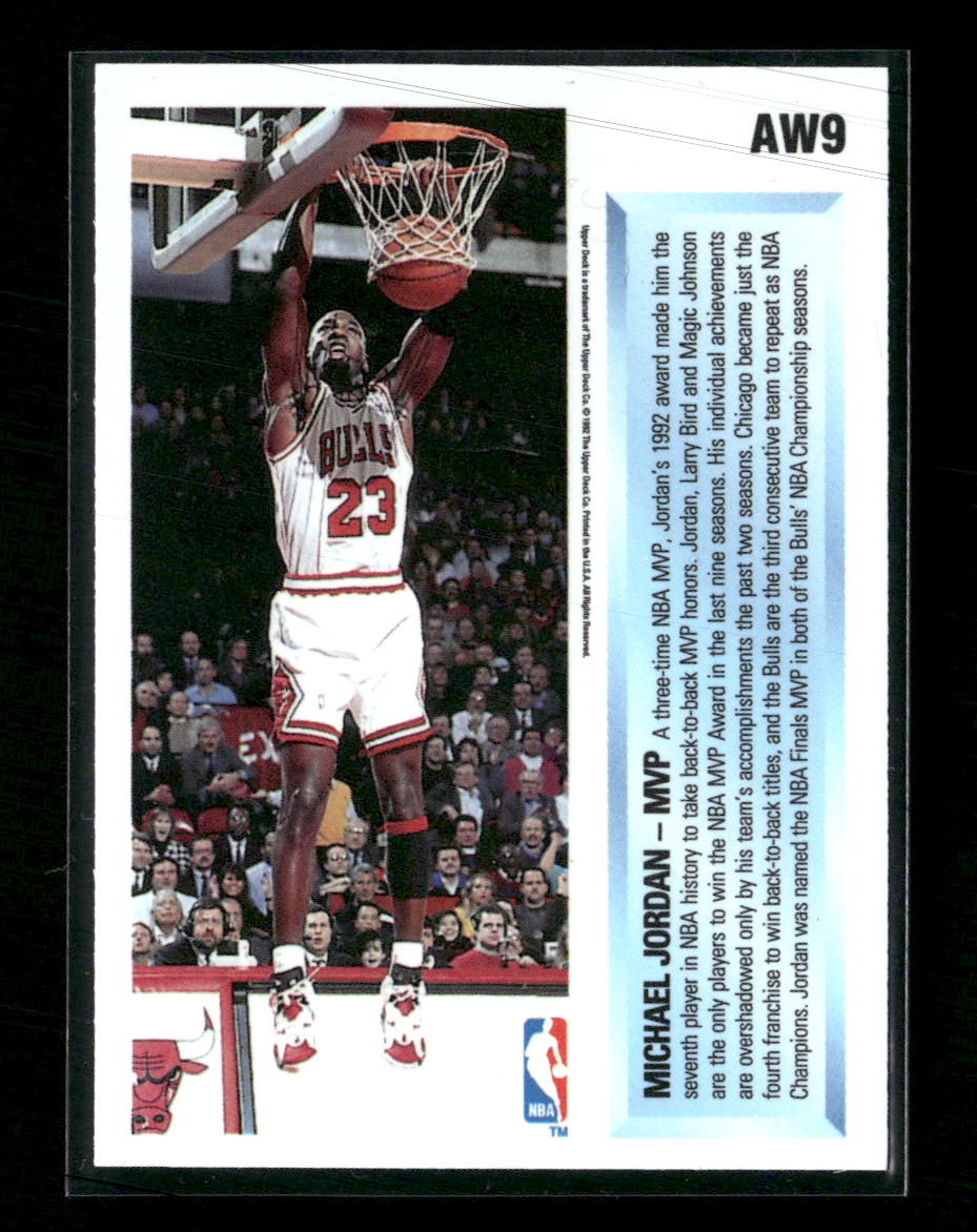 1992-93 Upper Deck Award Winner Holograms Michael Jordan #AW9