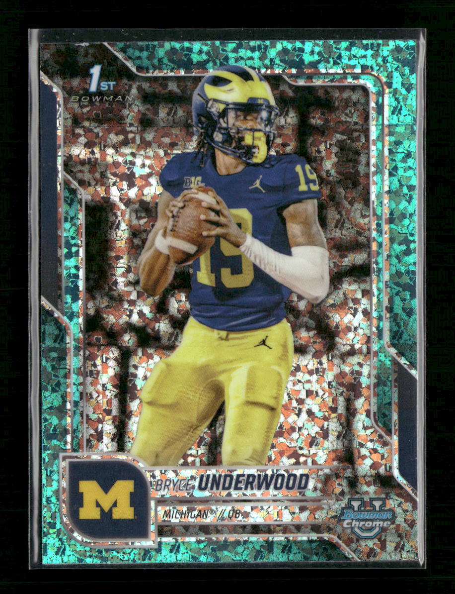 2025 Bowman University Aqua Mini-Diamond Refractor Bryce Underwood #/325 #196