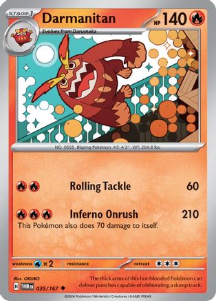 Darmanitan 035/167 - SV06 Twilight Masquerade Reverse Holofoil