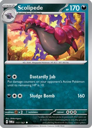 Scolipede 117/167 - SV06 Twilight Masquerade Reverse Holofoil