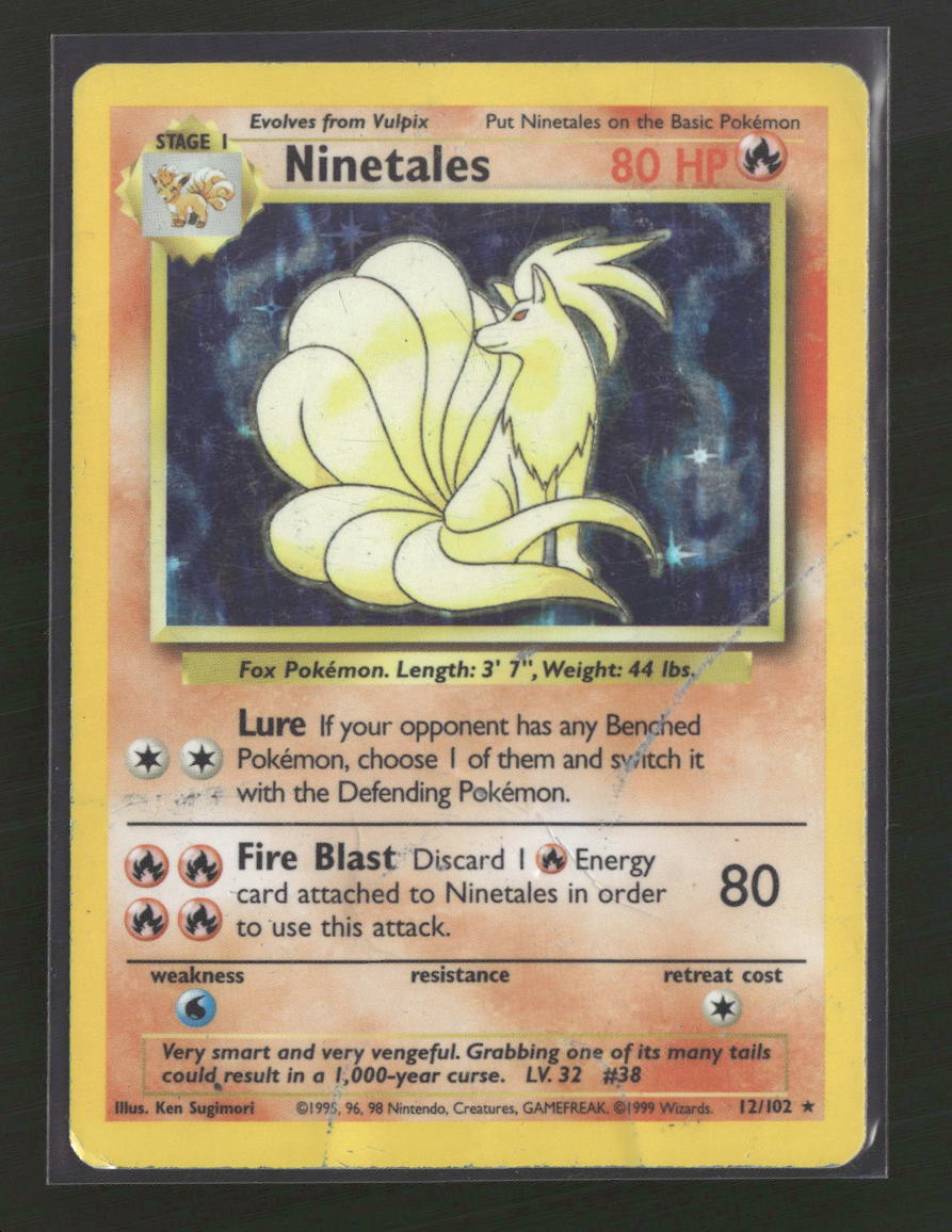 Base Set Ninetales #012/102 Damaged