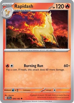 Rapidash 020/142 - SV07 Stellar Crown Reverse Holofoil