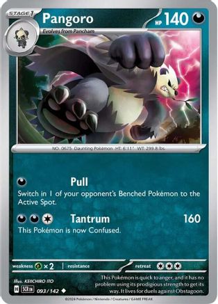 Pangoro 093/142 - SV07 Stellar Crown Reverse Holofoil