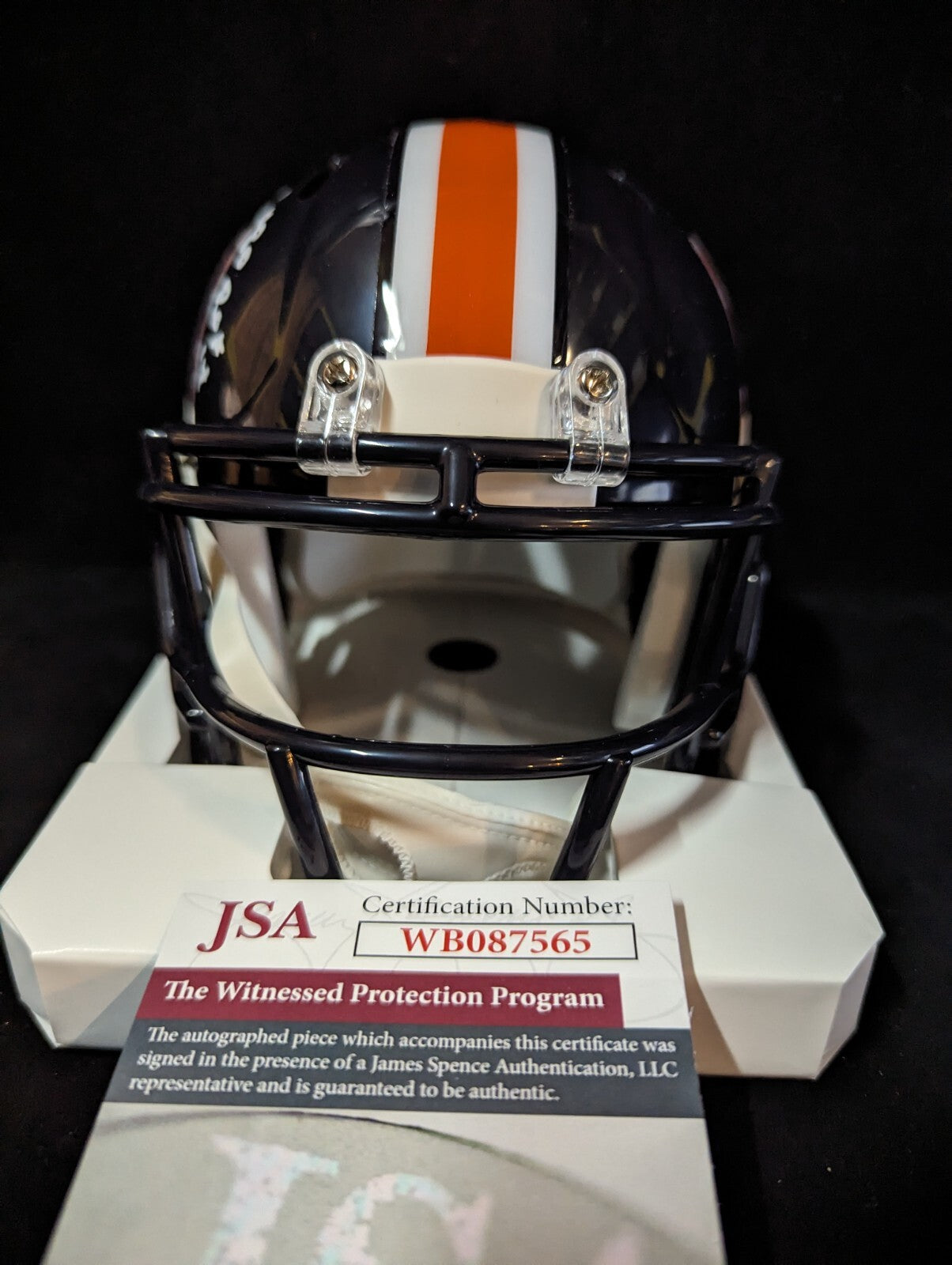 Denver Broncos Rick Upchurch Autographed Inscribed Throwback Mini Helmet Jsa Coa