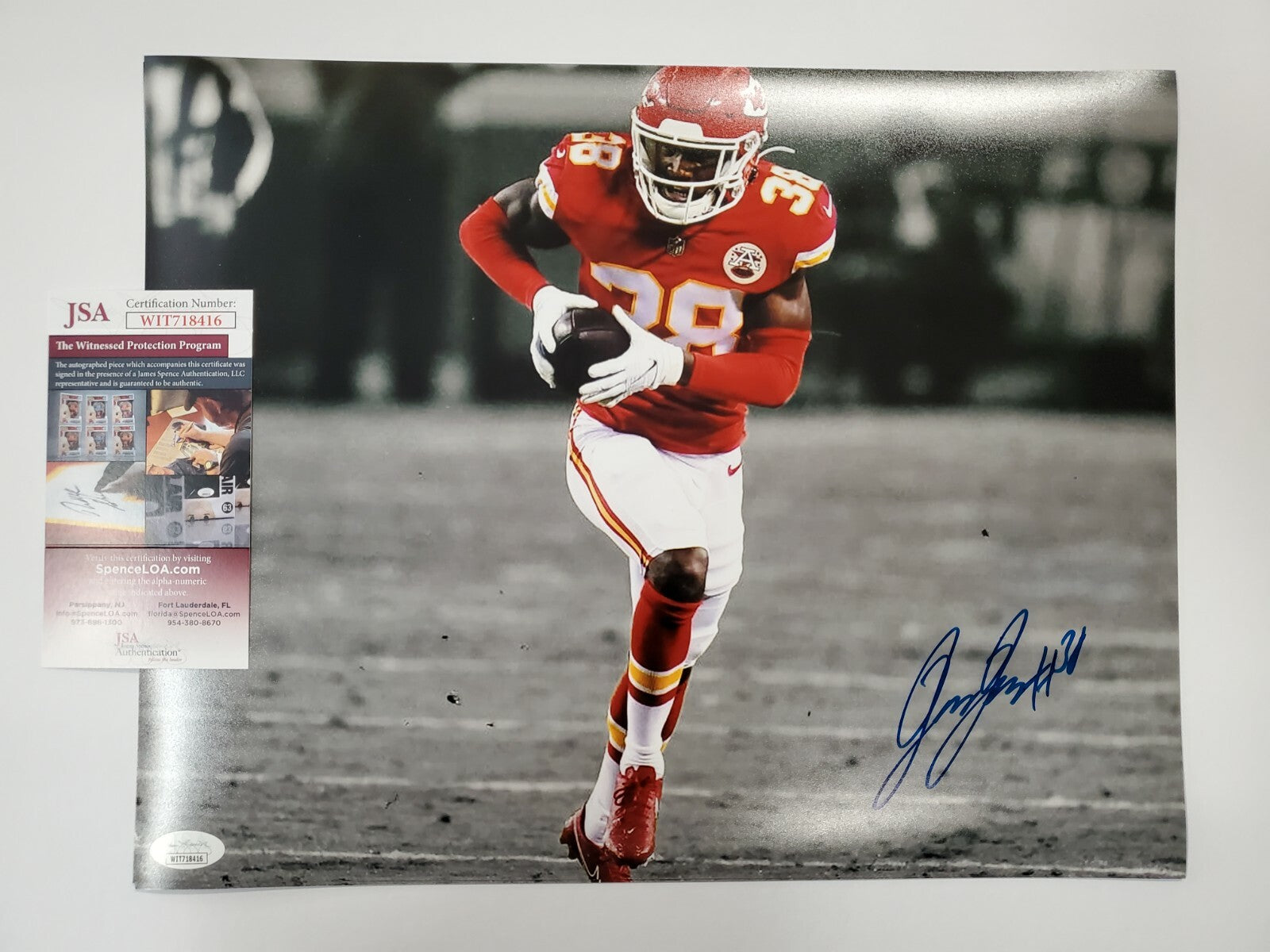 Kansas City Chiefs L'jarius Sneed Autographed Signed 11X14 Photo Jsa Coa