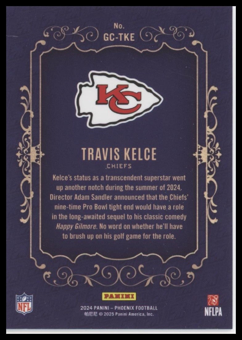 Travis Kelce 2024 Panini Phoenix #GC-TKE Gridiron Crowns