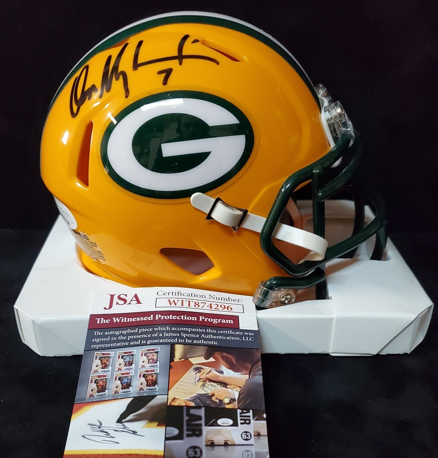 Don Majkowski Autographed Green Bay Packers Speed Mini Helmet Jsa Coa