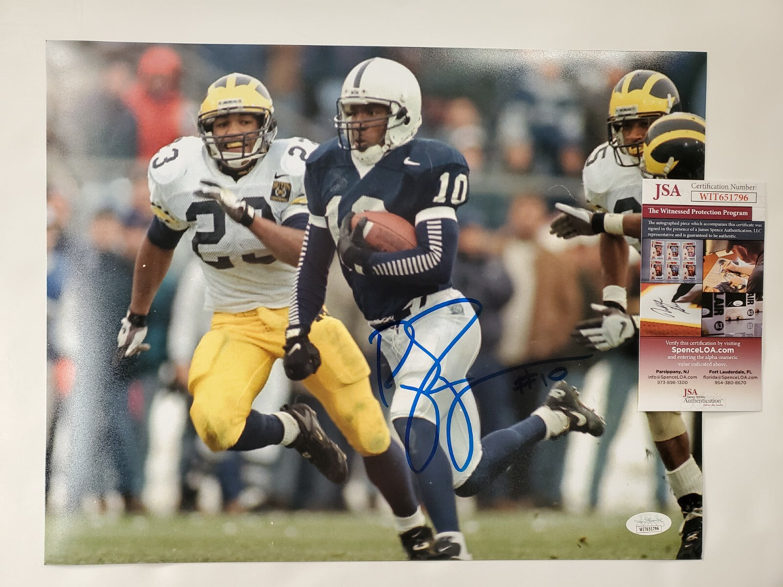 Penn State Nittany Lions Bobby Engram Autographed Signed 11X14 Photo Jsa Coa
