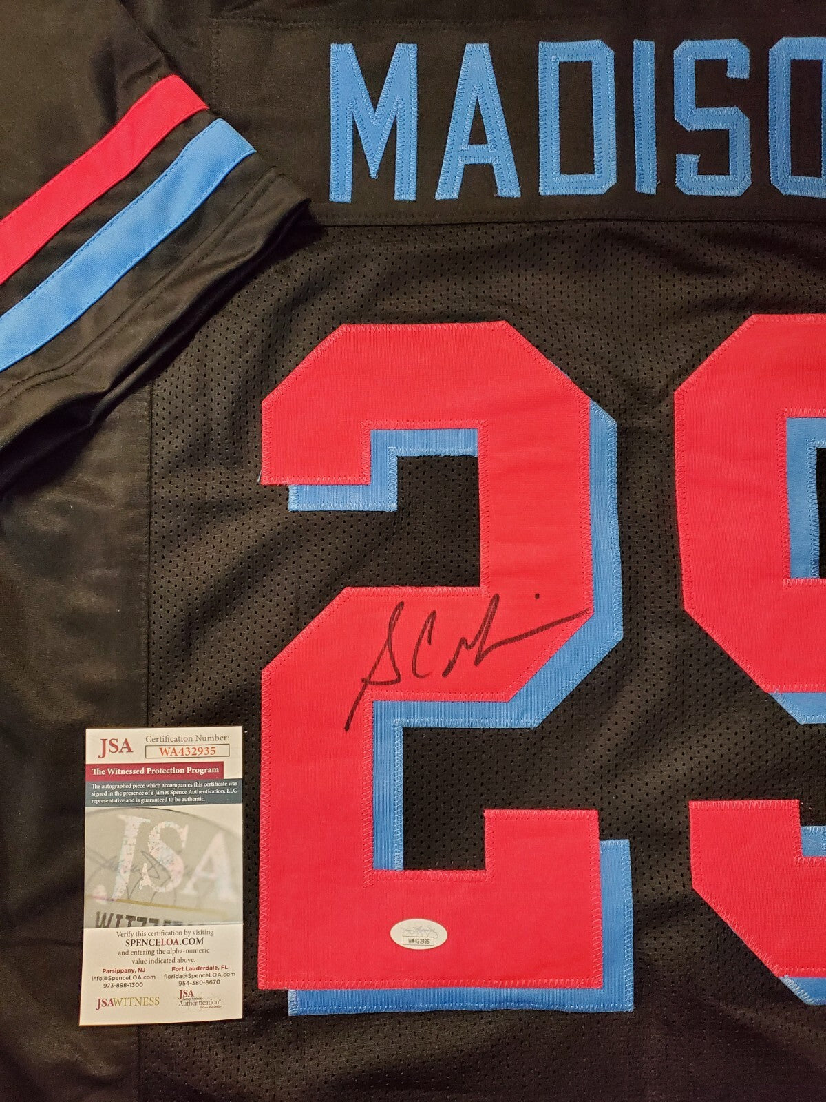 Miami Dolphins Sam Madison Autographed Signed Jersey Jsa Coa