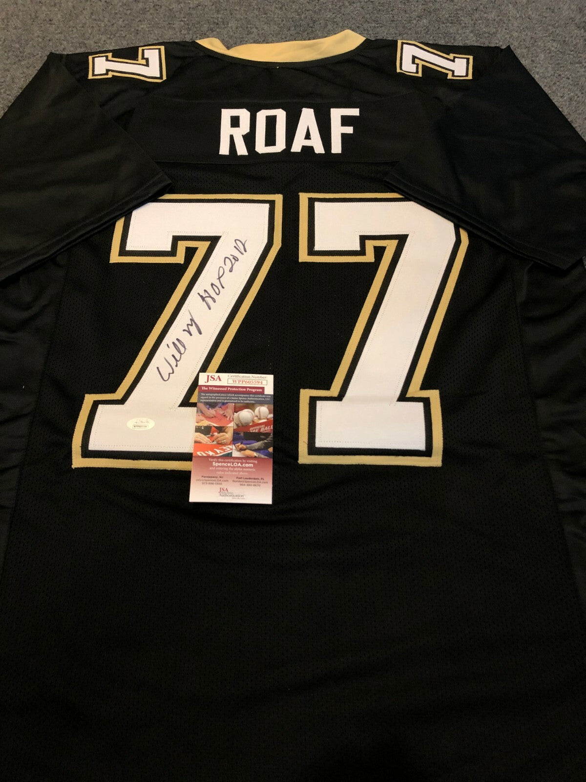 New Orleans Saints Willie Roaf Autographed Signed Inscribed Jersey Jsa Coa